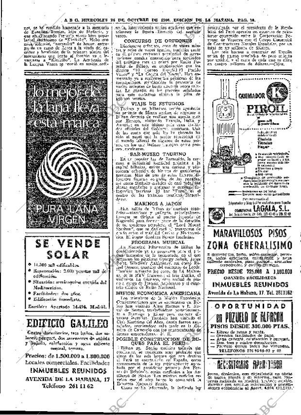 ABC MADRID 26-10-1966 página 70