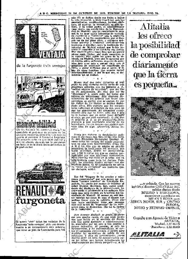 ABC MADRID 26-10-1966 página 74