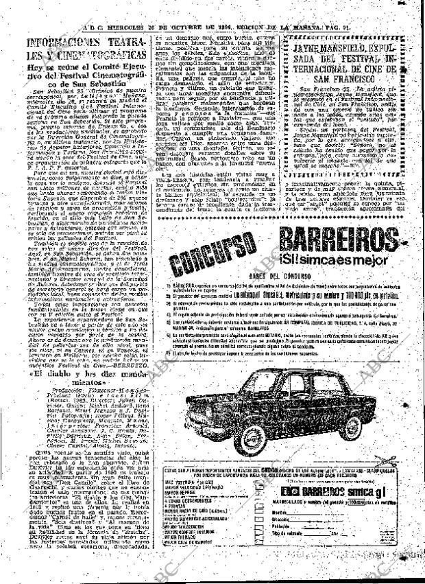 ABC MADRID 26-10-1966 página 91