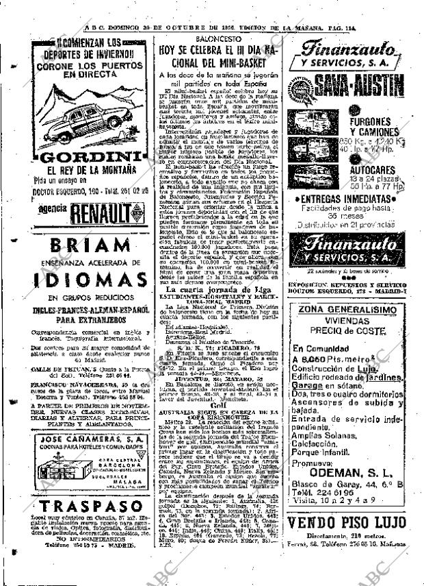 ABC MADRID 30-10-1966 página 114