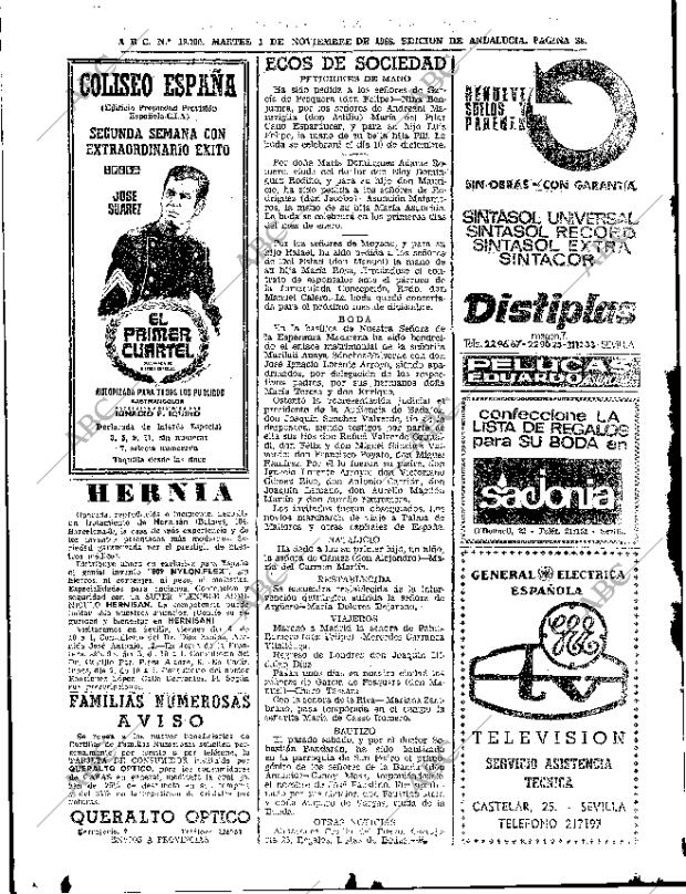 ABC SEVILLA 01-11-1966 página 38