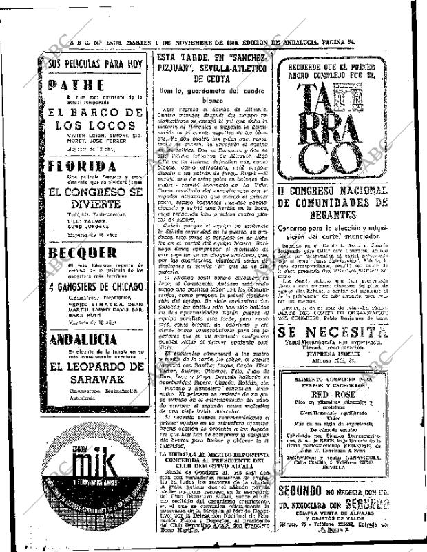 ABC SEVILLA 01-11-1966 página 54