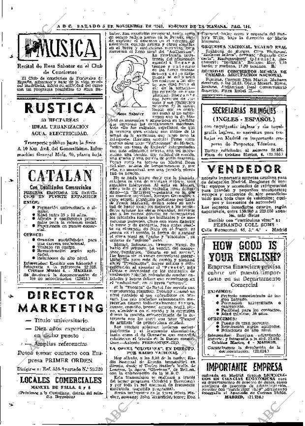 ABC MADRID 05-11-1966 página 114