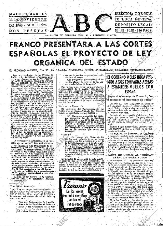 ABC MADRID 15-11-1966 página 55