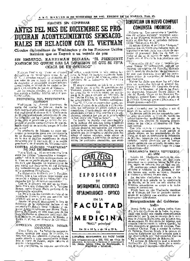 ABC MADRID 15-11-1966 página 67