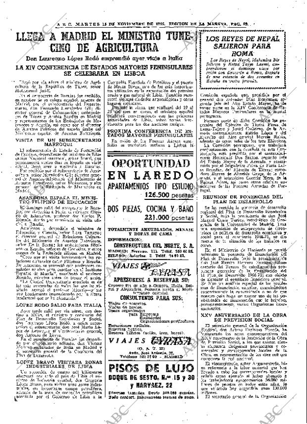 ABC MADRID 15-11-1966 página 69