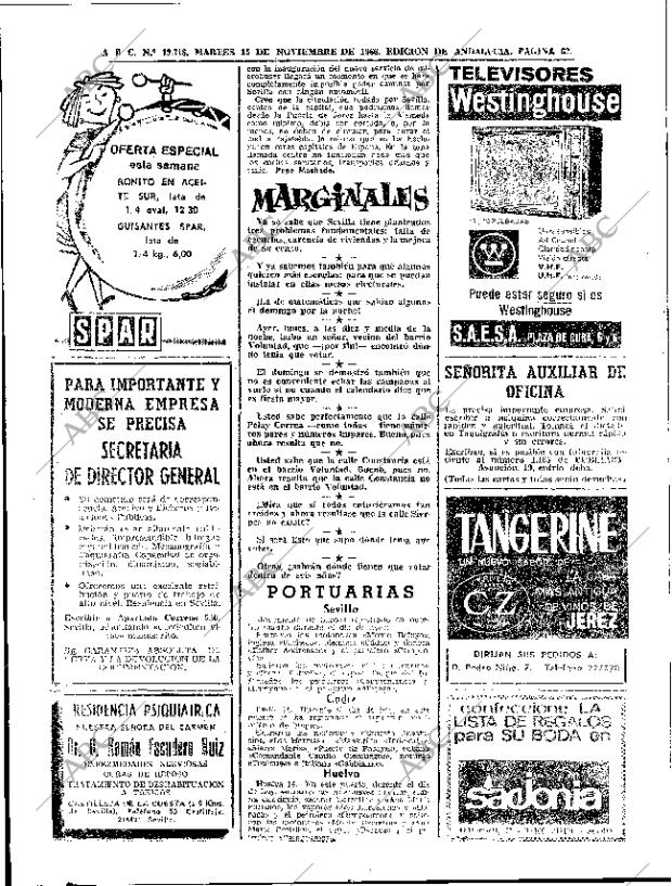 ABC SEVILLA 15-11-1966 página 62