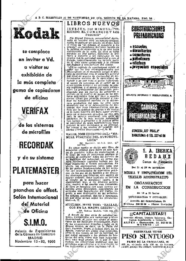 ABC MADRID 16-11-1966 página 84