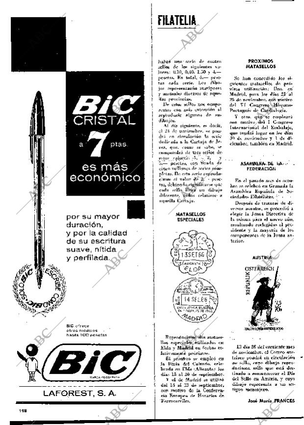BLANCO Y NEGRO MADRID 19-11-1966 página 118