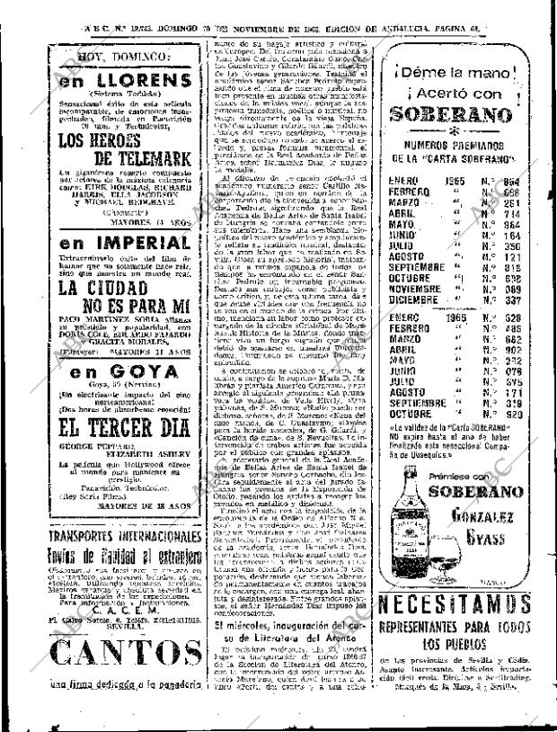 ABC SEVILLA 20-11-1966 página 64