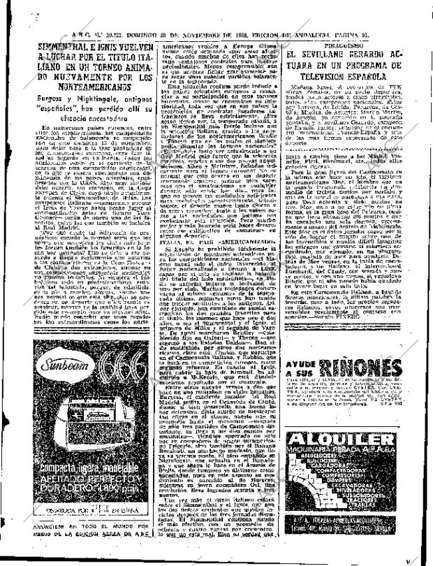 ABC SEVILLA 20-11-1966 página 91