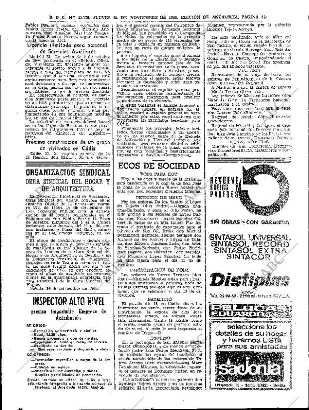 ABC SEVILLA 24-11-1966 página 44