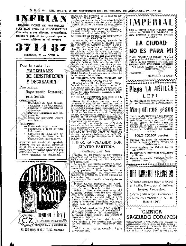 ABC SEVILLA 24-11-1966 página 68