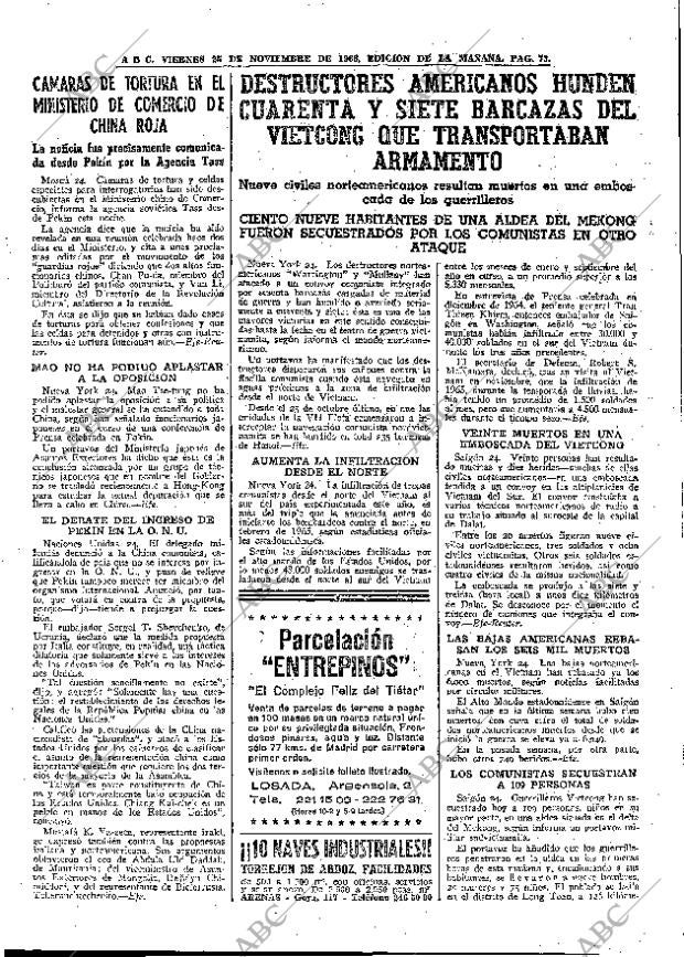 ABC MADRID 25-11-1966 página 73