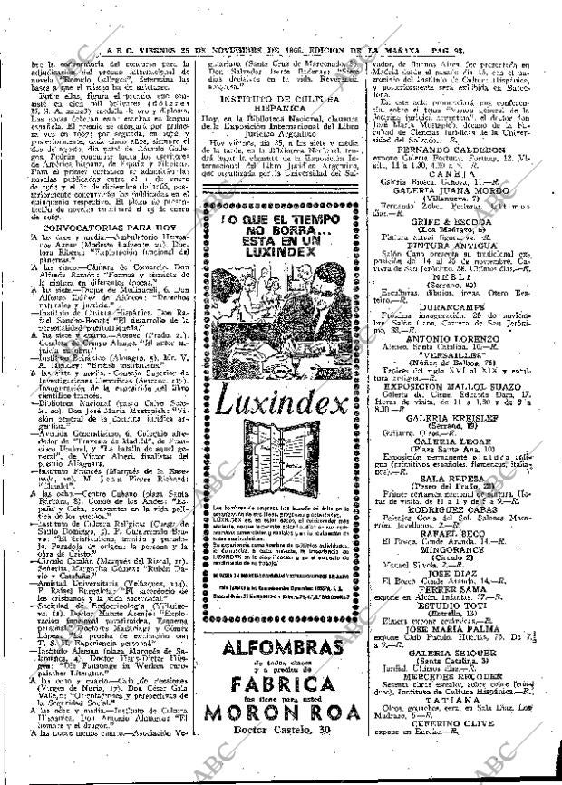 ABC MADRID 25-11-1966 página 98