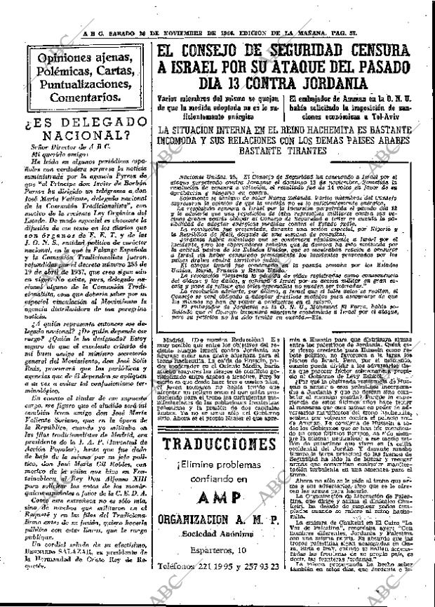 ABC MADRID 26-11-1966 página 57
