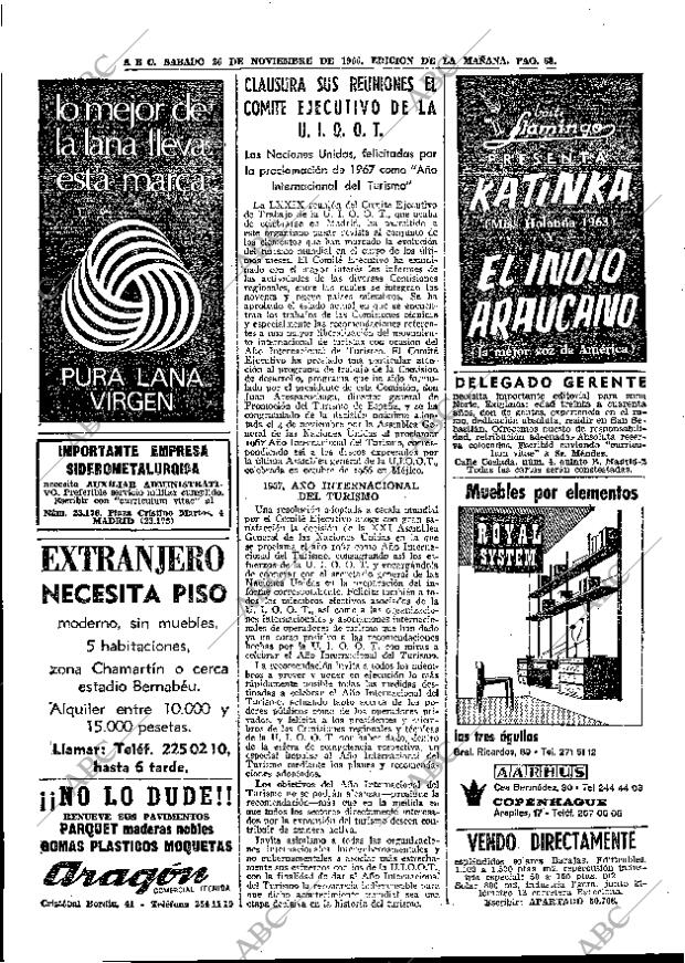 ABC MADRID 26-11-1966 página 68