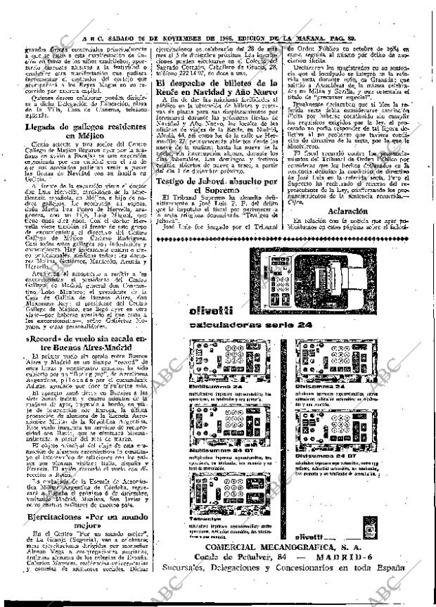 ABC MADRID 26-11-1966 página 89