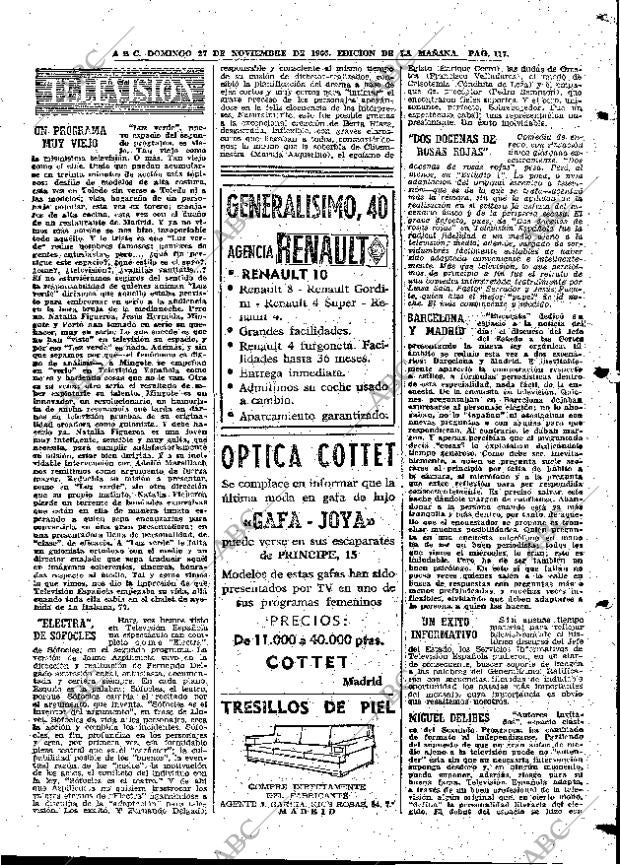 ABC MADRID 27-11-1966 página 117