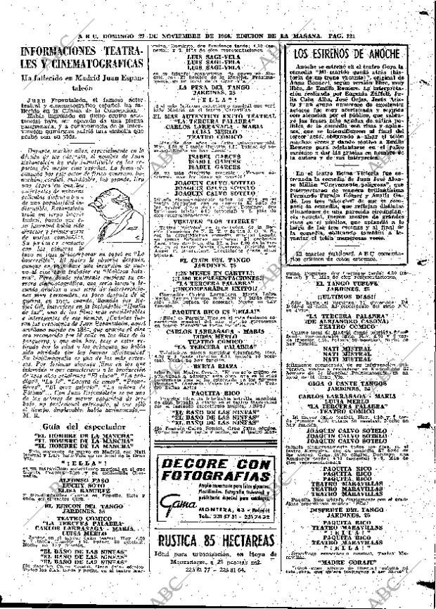 ABC MADRID 27-11-1966 página 121