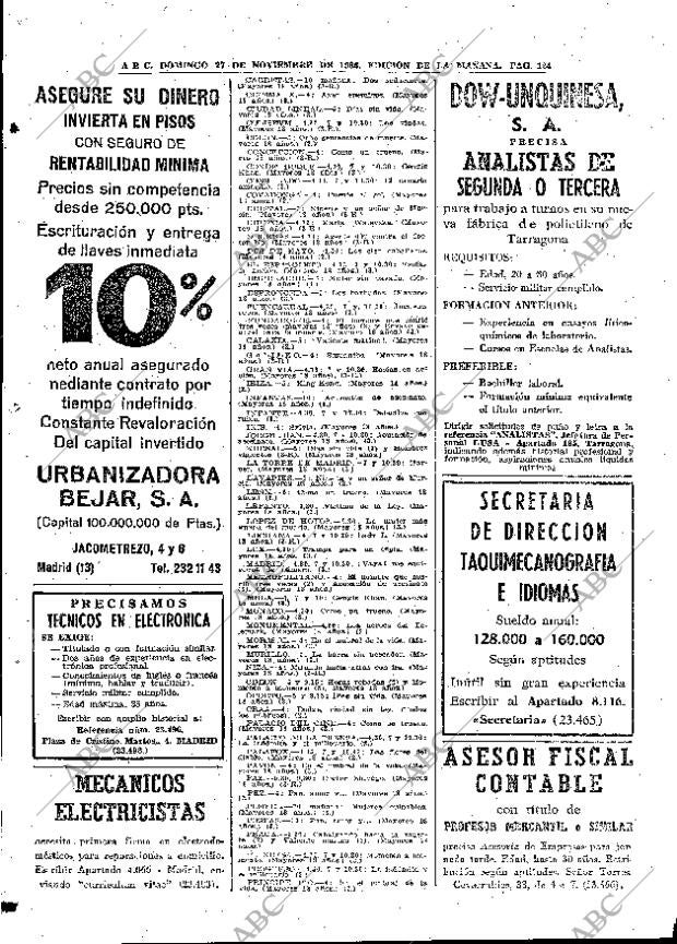 ABC MADRID 27-11-1966 página 124