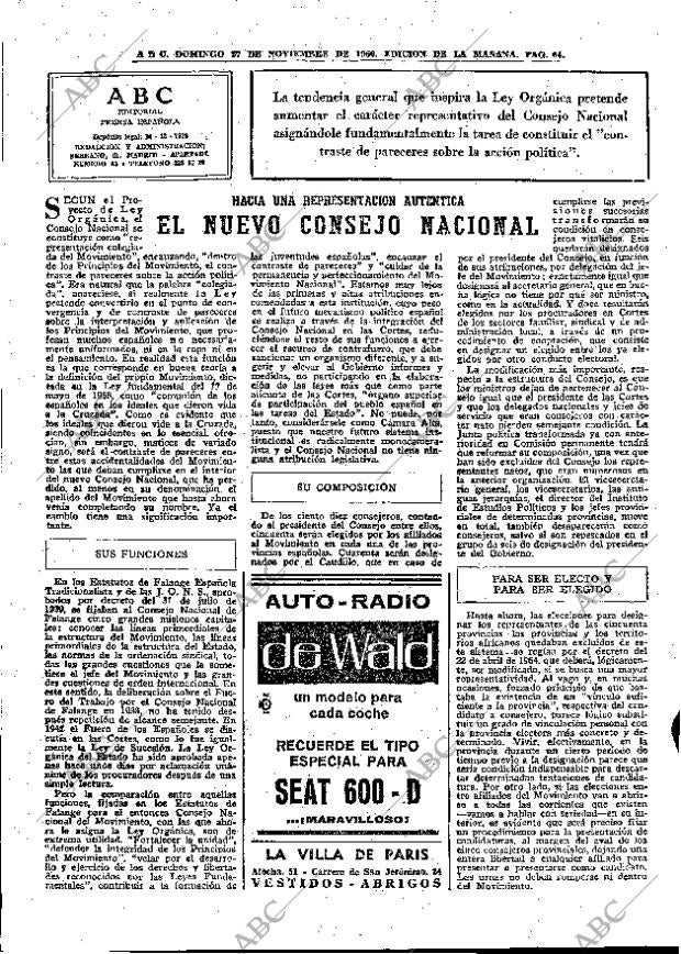 ABC MADRID 27-11-1966 página 64