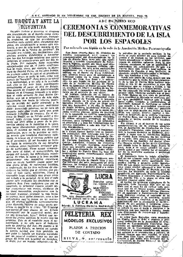 ABC MADRID 27-11-1966 página 71