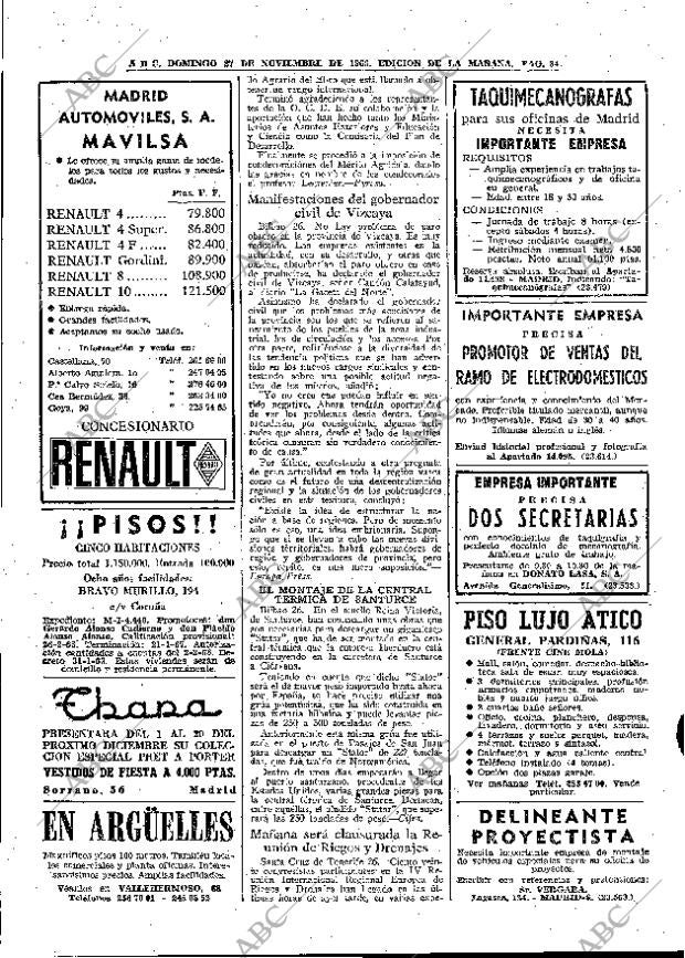 ABC MADRID 27-11-1966 página 84