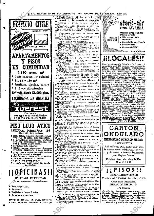 ABC MADRID 29-11-1966 página 114