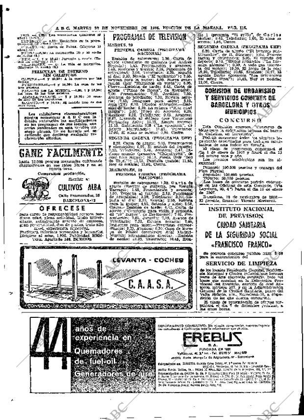 ABC MADRID 29-11-1966 página 116