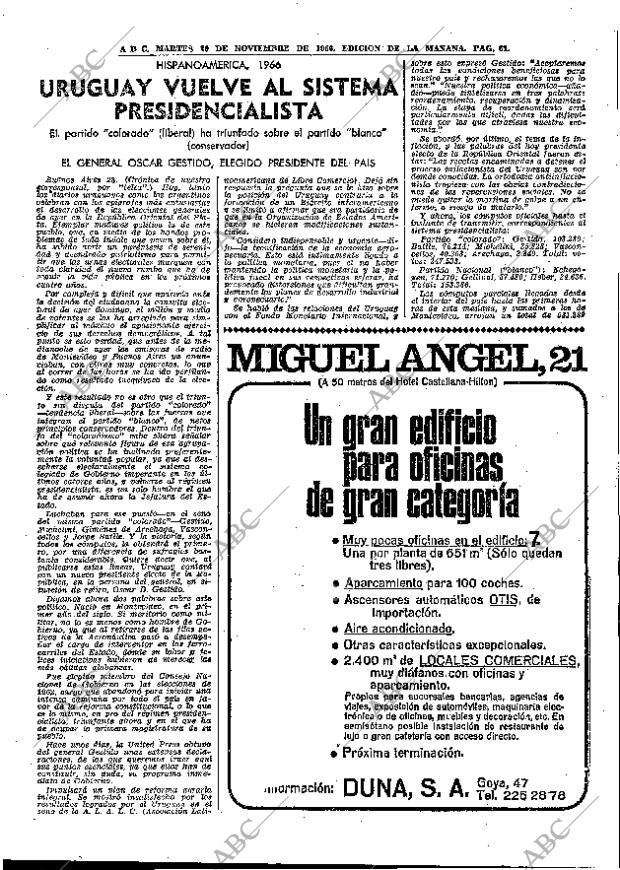 ABC MADRID 29-11-1966 página 61