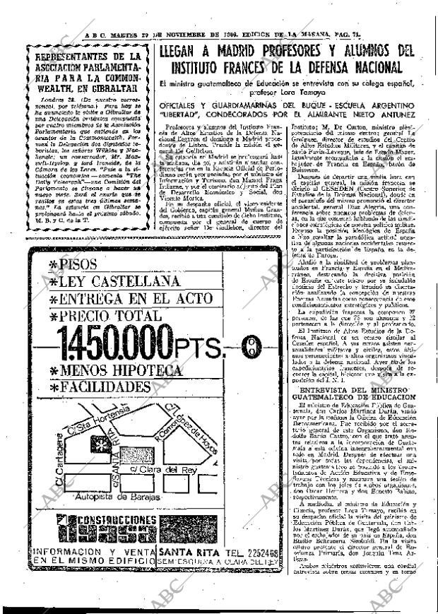 ABC MADRID 29-11-1966 página 71