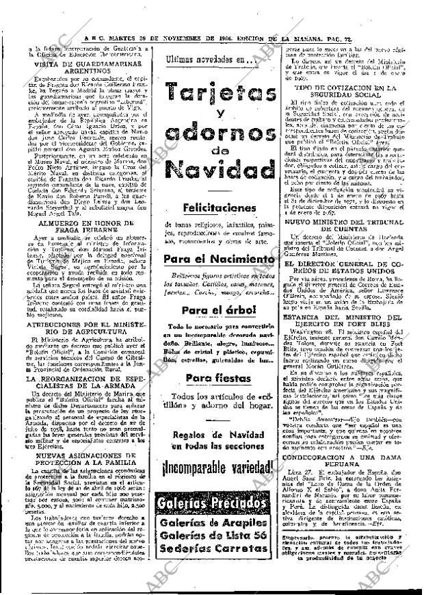 ABC MADRID 29-11-1966 página 72