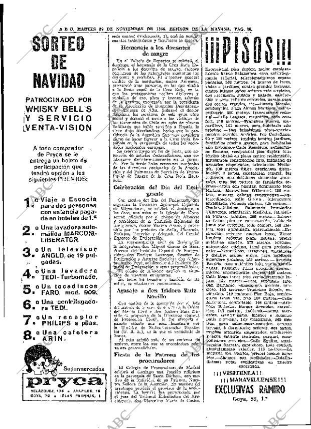 ABC MADRID 29-11-1966 página 86
