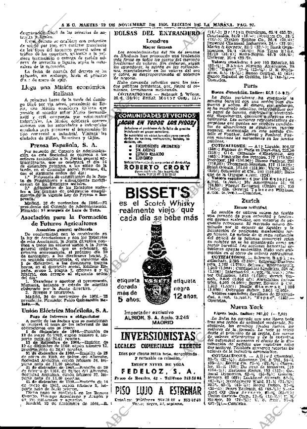 ABC MADRID 29-11-1966 página 97
