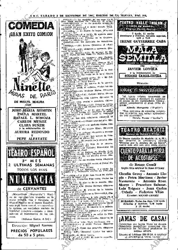 ABC MADRID 03-12-1966 página 104