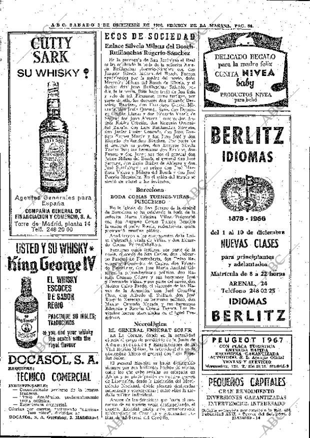 ABC MADRID 03-12-1966 página 84