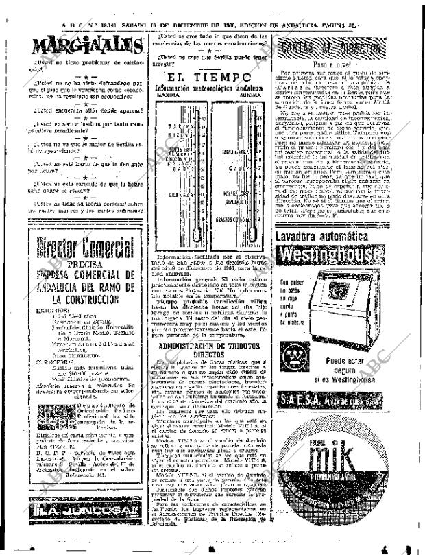 ABC SEVILLA 10-12-1966 página 61