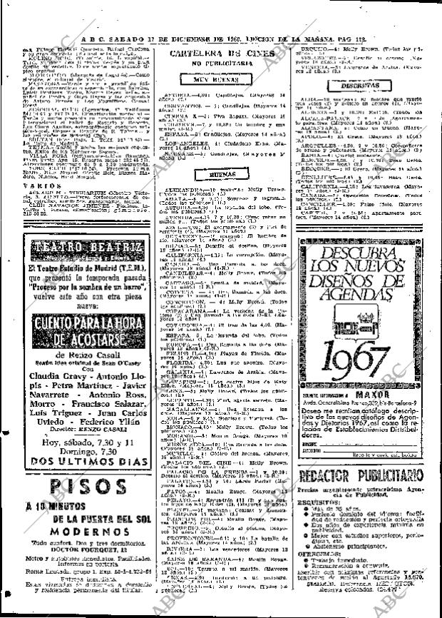 ABC MADRID 17-12-1966 página 112