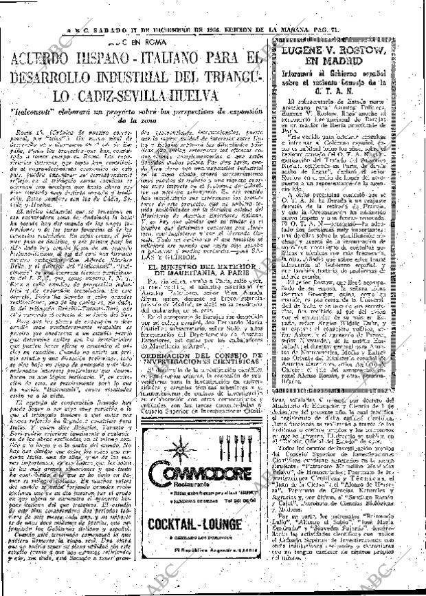 ABC MADRID 17-12-1966 página 71