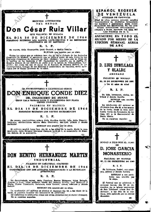 ABC MADRID 20-12-1966 página 123