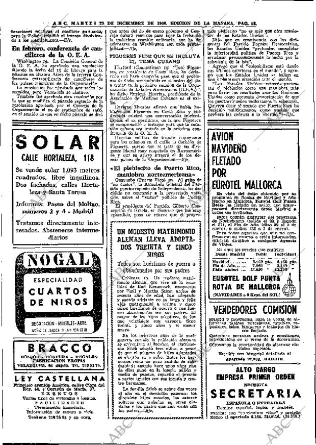 ABC MADRID 20-12-1966 página 58