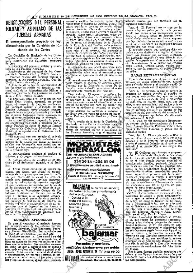 ABC MADRID 20-12-1966 página 61