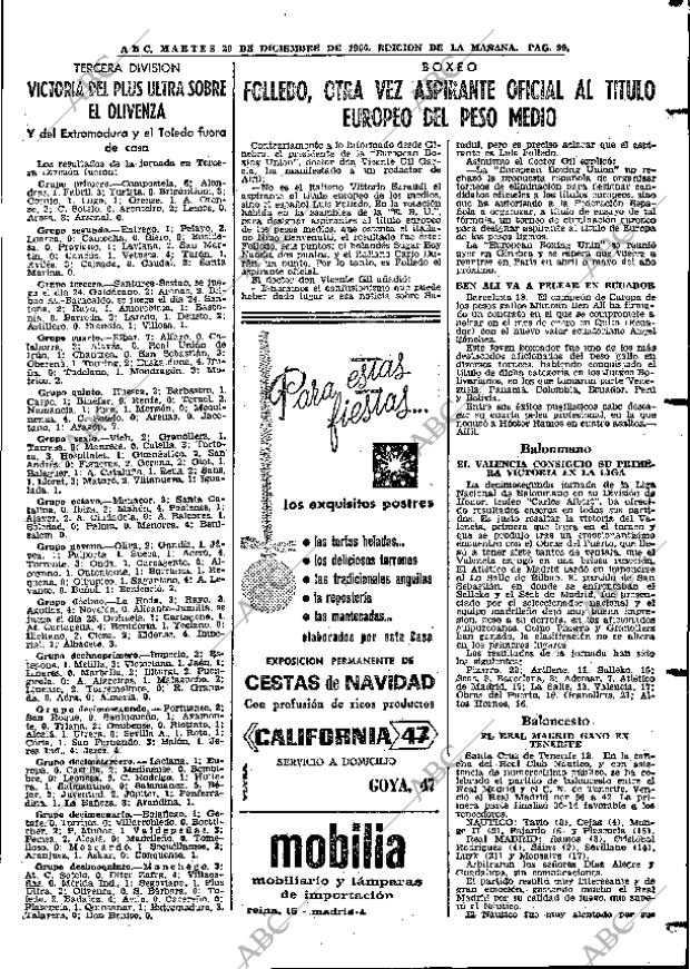 ABC MADRID 20-12-1966 página 99