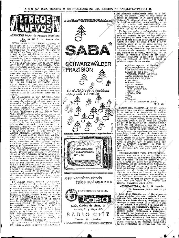 ABC SEVILLA 20-12-1966 página 47