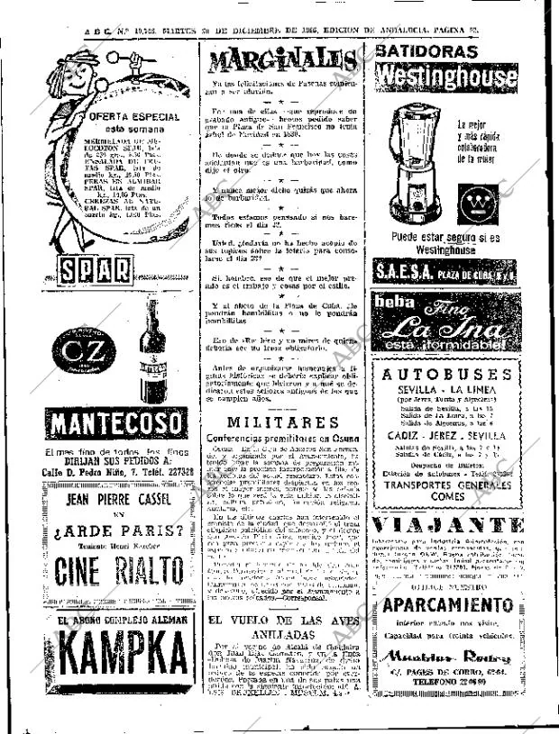 ABC SEVILLA 20-12-1966 página 62