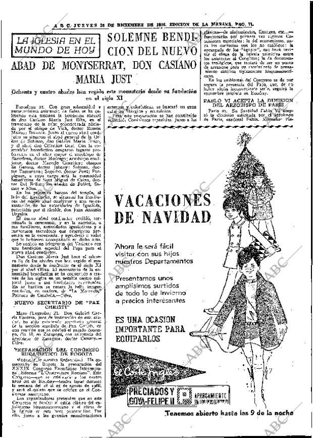 ABC MADRID 22-12-1966 página 71