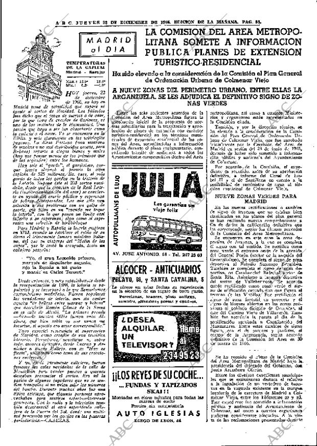 ABC MADRID 22-12-1966 página 85
