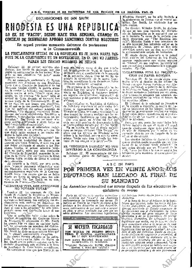 ABC MADRID 23-12-1966 página 63