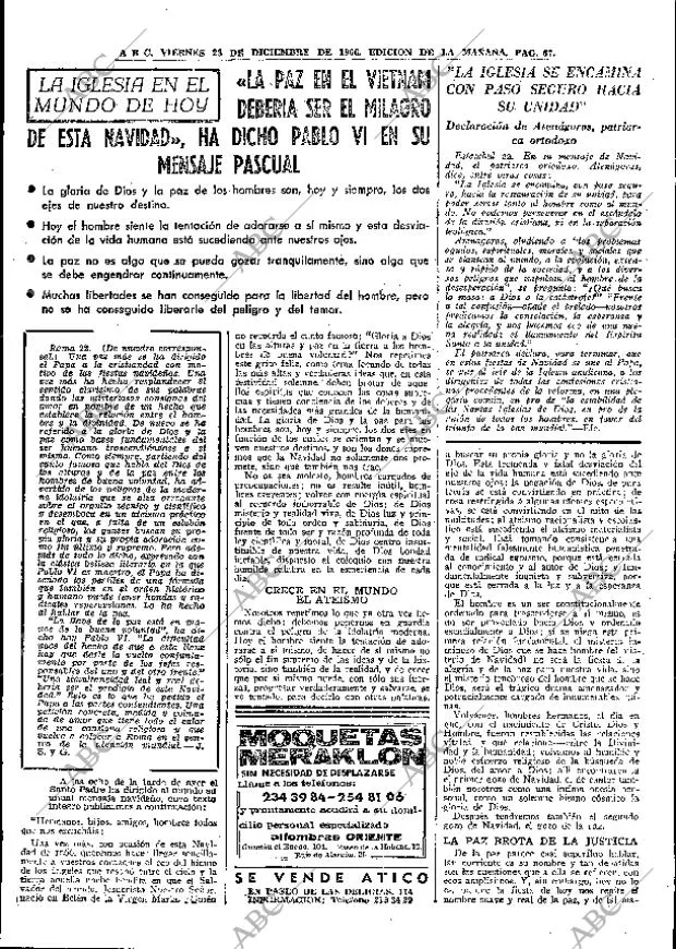 ABC MADRID 23-12-1966 página 67